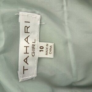 Tahari Puffer Vest Girl size 10 Mint Green Athleisure-Pocket Tear